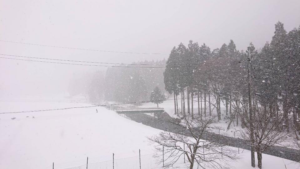 高島市の積雪の様子（湖西施設）